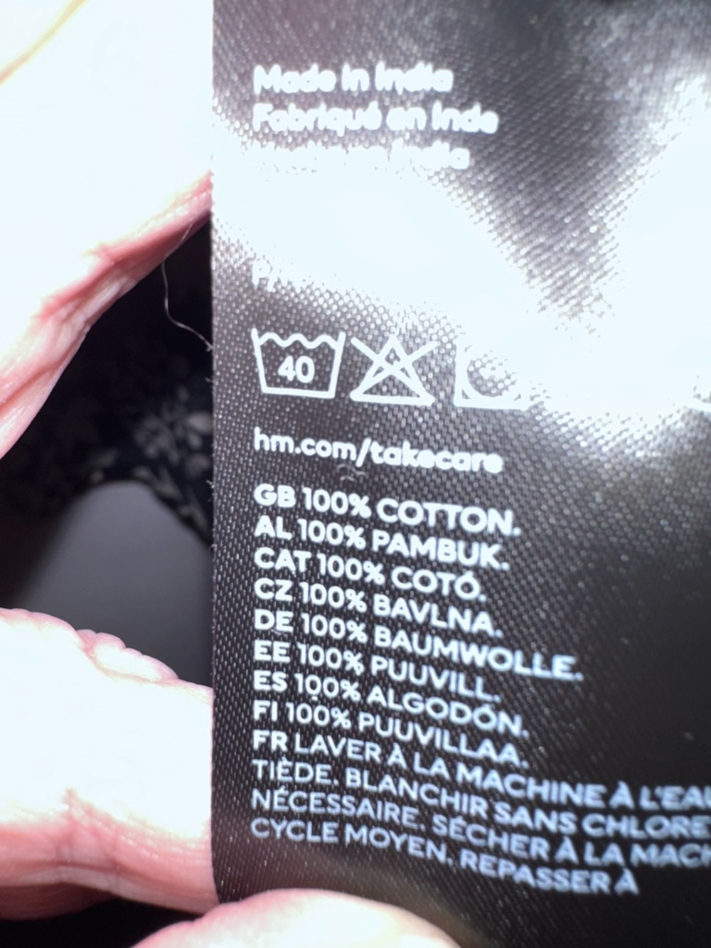 NWT H&M XL cotton black-white floral button long sleeve midi A-Line ruffle dress - Picture 11 of 16